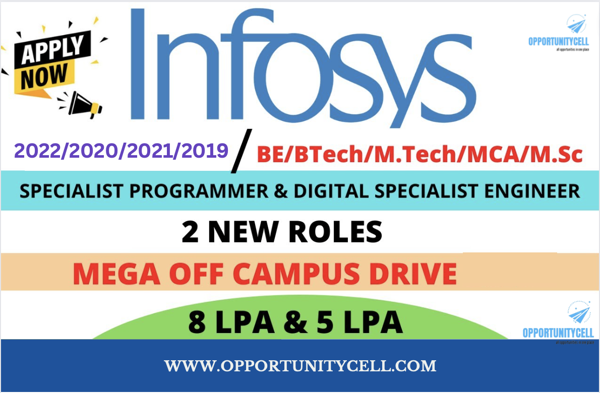 Infosys Mega Off Campus Recruitment Drive For Specialist Programmer And ...